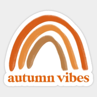 autumn vibes boho rainbow cute fall design Sticker